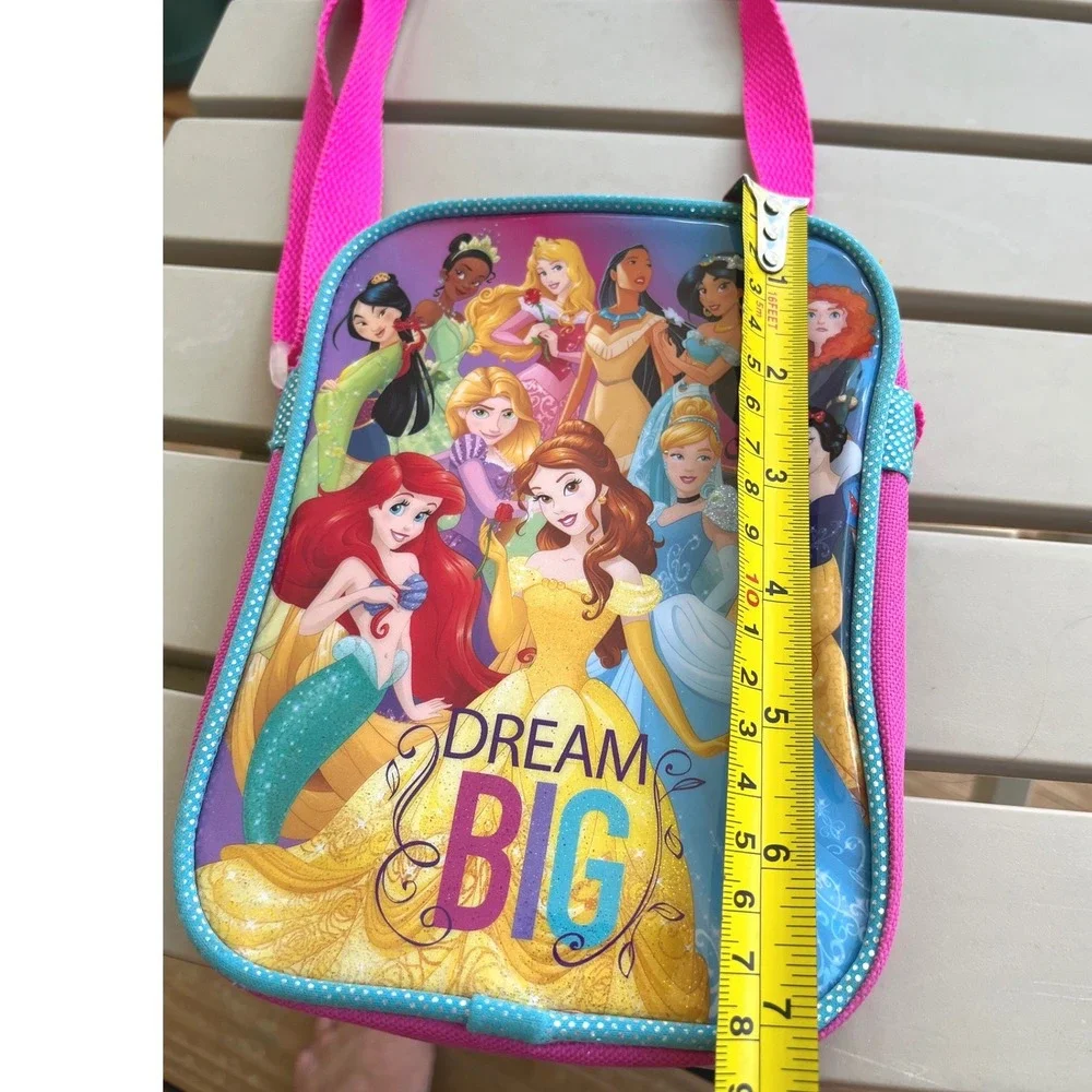 Disney Princess Dream Big Pink Crossbody Bag Kids Adjustable Strap Messenger